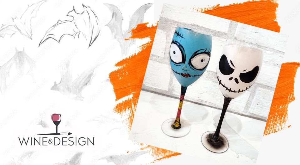 *TRIVIA NIGHT NIGHTMARE BEFORE CHRISTMAS* IN-STUDIO: JACK & SALLY WINE GLASS SET