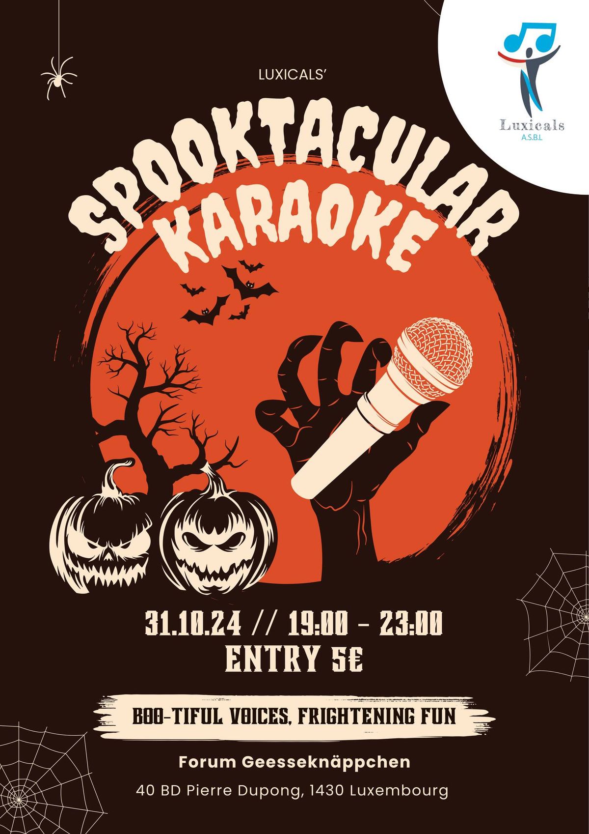 \ud83c\udf83 Luxicals Halloween Karaoke Night \ud83c\udf83