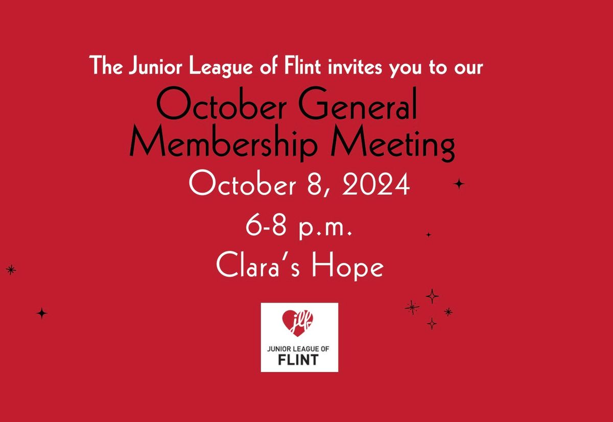 October General Membership Meeting