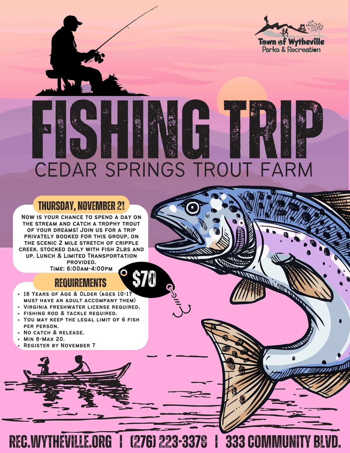 FISHING TRIP-Cedar Springs Trout Farm