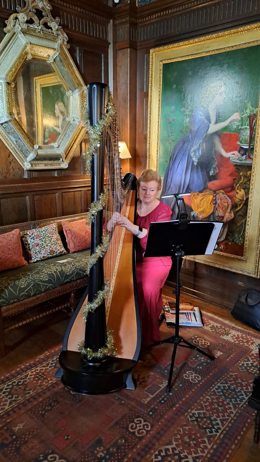 Christmas Music in the Great Parlour at Wightwick Manor - Ann Lombardi, Harpist and Pianist