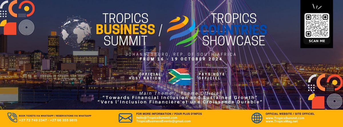 TROPICS BUSINESS SUMMIT Johannesburg 2024 | Pre-Registration