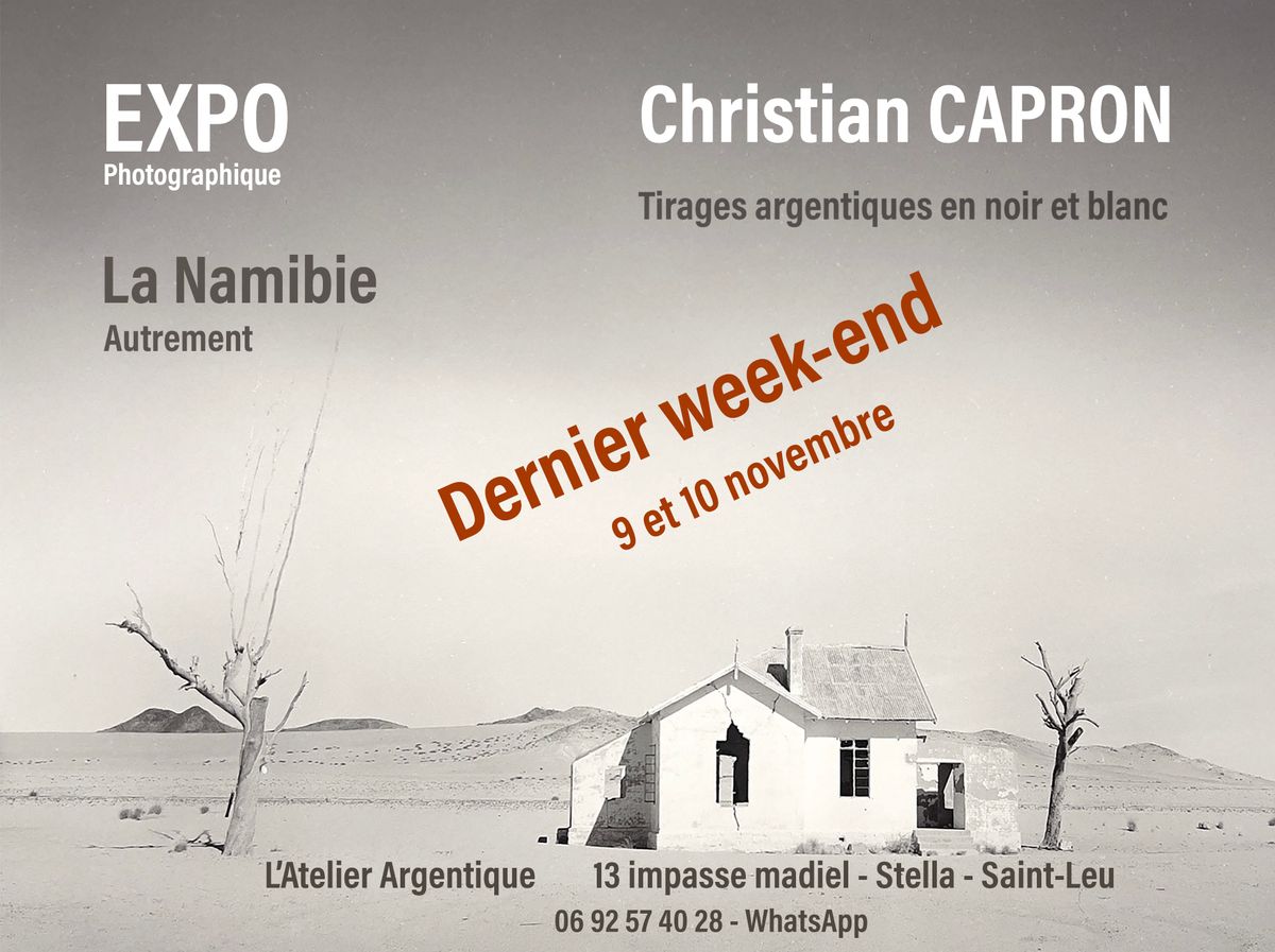 Exposition photographies Christian CAPRON. Tirages argentiques Noir et Blanc. "La Namibie Autrement 