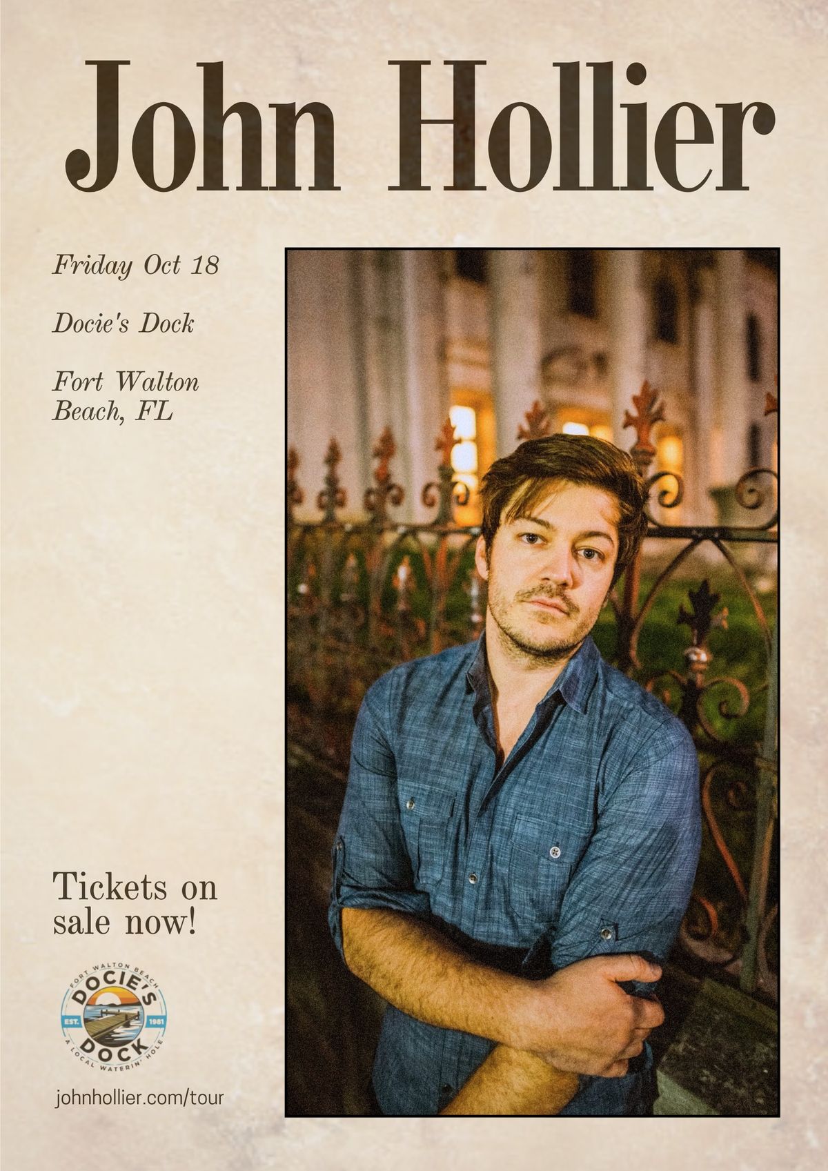 John Hollier Live @ Docie's Dock Friday October18th 8pm