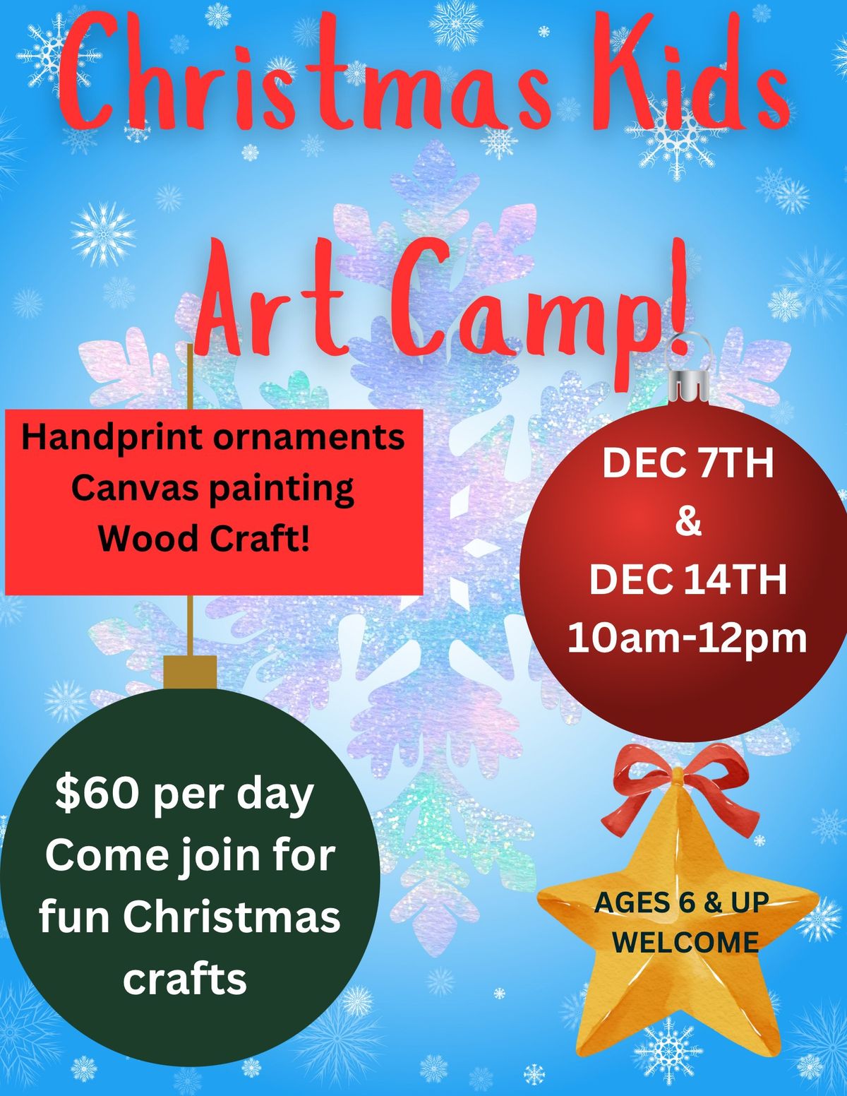 Christmas Kids Art Camp