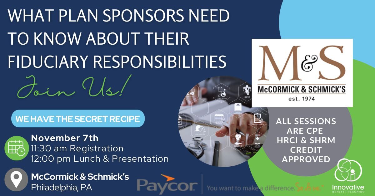 Lunch-N-Learn At McCormick & Schmick's With Paycor November 2024