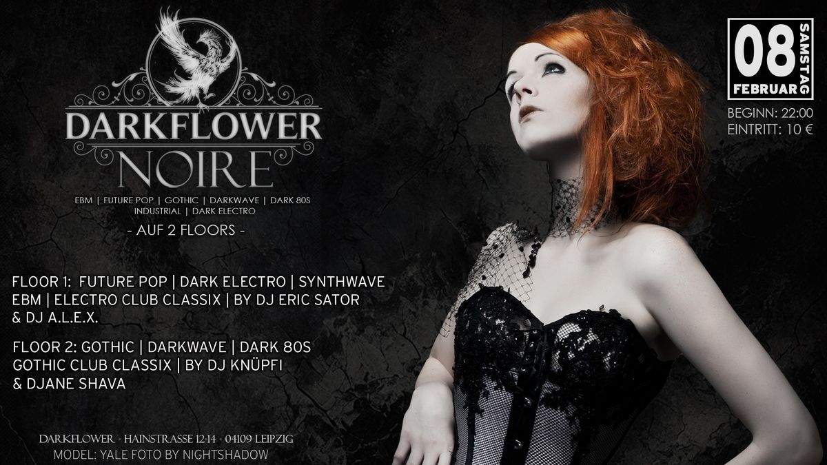 Darkflower Noire - Gothic - Darkwave - Future Pop - Dark Electro - Industrial - Dark 80 auf 2 Floors