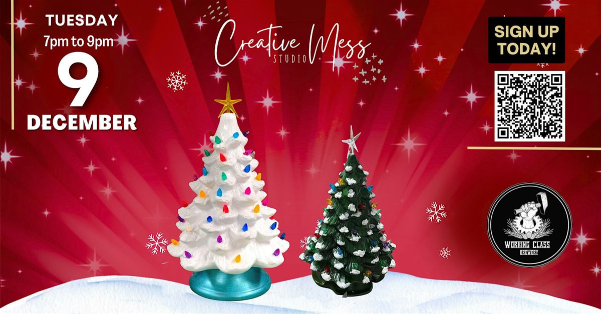 Retro Ceramic Tree Painting | Working Class Brewery