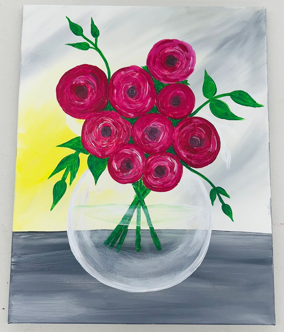 Spring Roses Paint Class