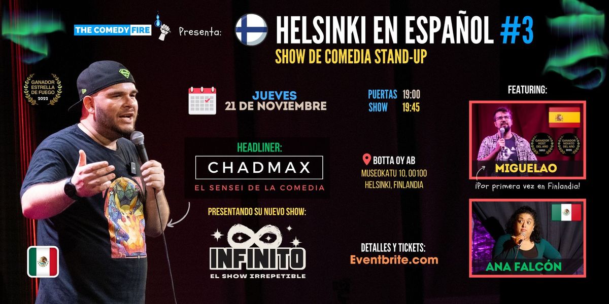 Helsinki en Espa\u00f1ol #3 - Show de comedia stand-up \u00a1\u00daLTIMO SHOW DEL A\u00d1O!