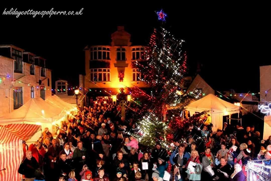 Polperro Christmas Lights Switch On 2024