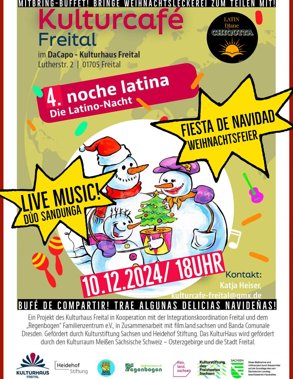 4.\u00aa NOCHE LATINA FREITAL - FIESTA DE NAVIDAD WEIHNACHTSFEIER 