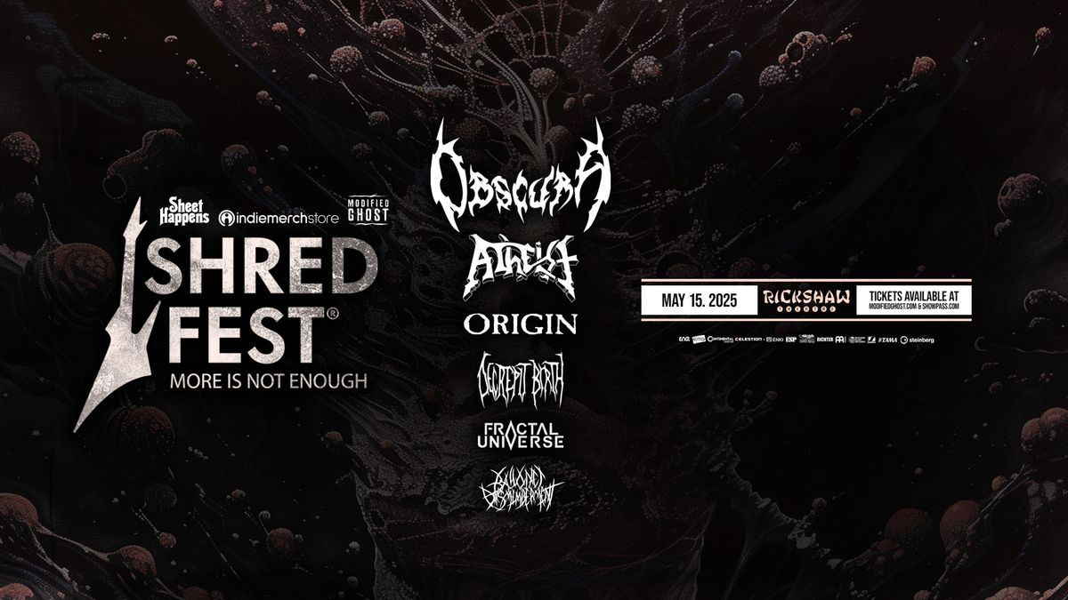 OBSCURA with Atheist, Origin, Decrepit Birth, Fractal Universe & Bayonet Dismemberment - May 15