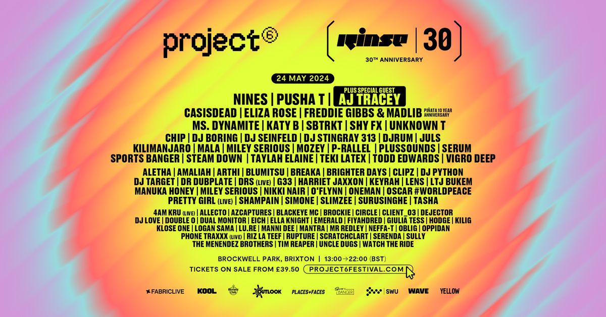 Project 6 Festival 2024 \/ Rinse FM 30th Anniversary