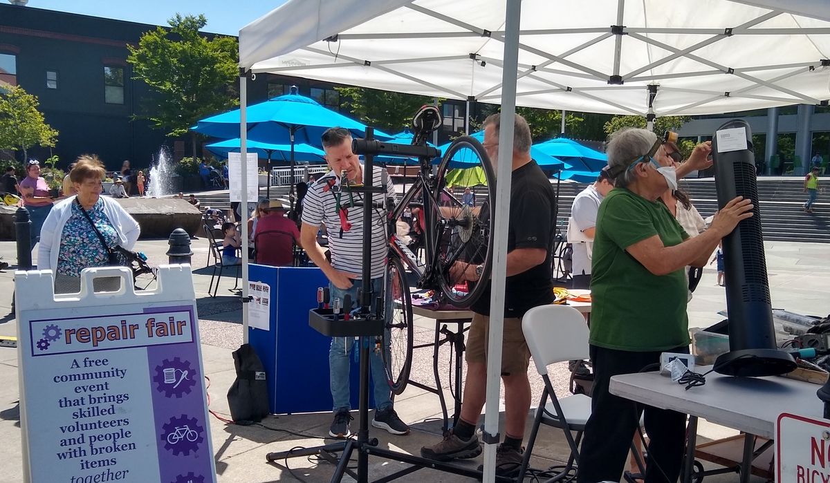 Hillsboro Saturday Market Repair Fair tent