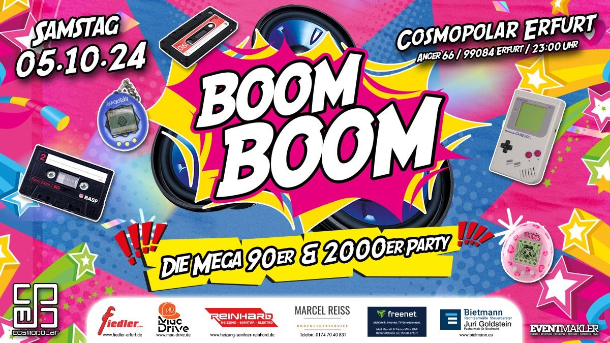 05.10. BOOM BOOM - die MEGA 90er & 2000er Party in Erfurt