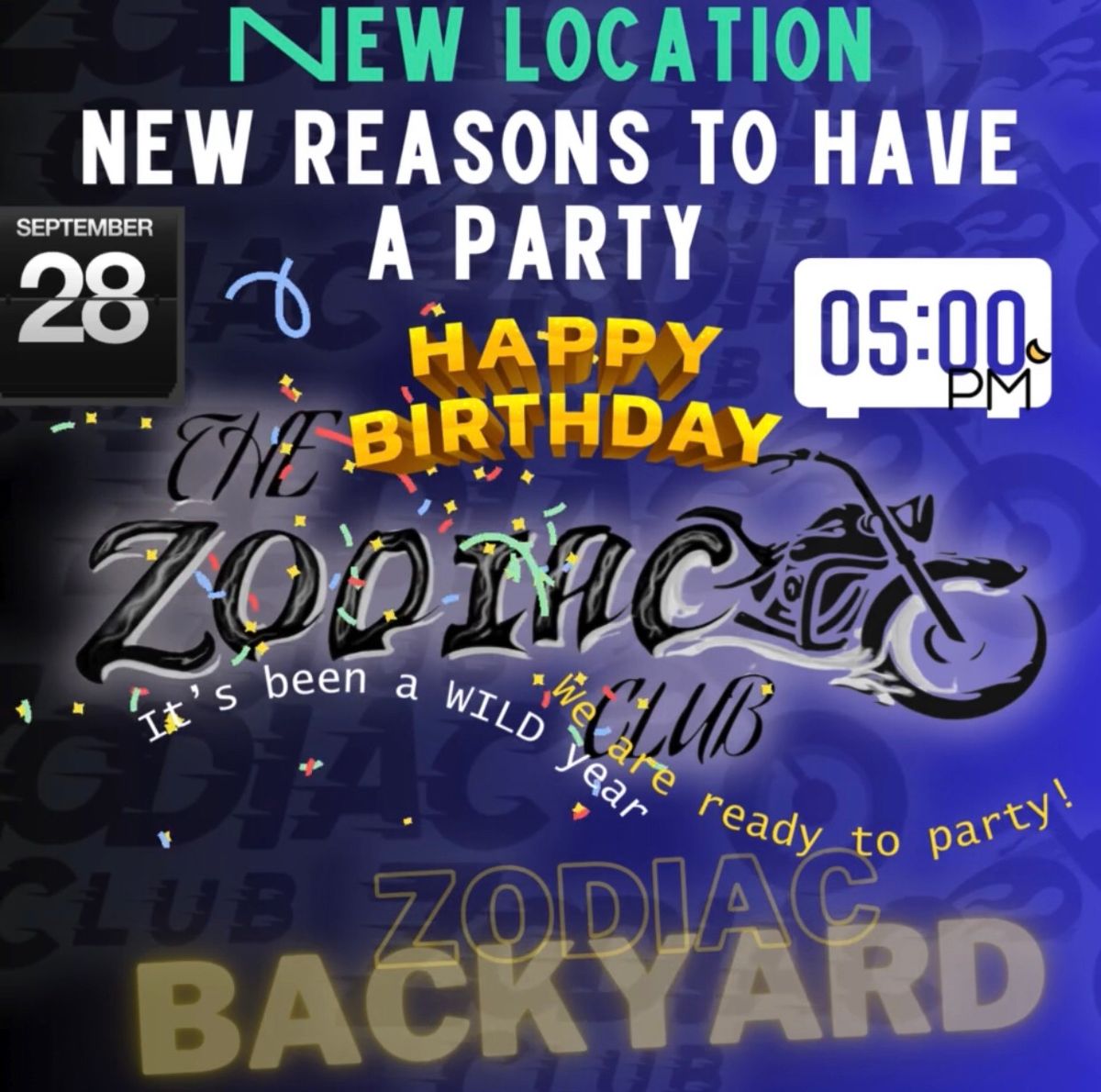 Zodiac\u2019s First year in the New location Party