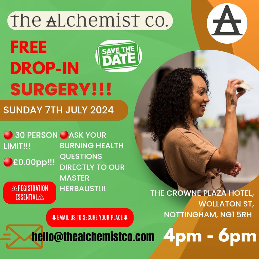 THE ALCHEMIST CO FREE DROP-IN SURGERY LIMITED EVENT!