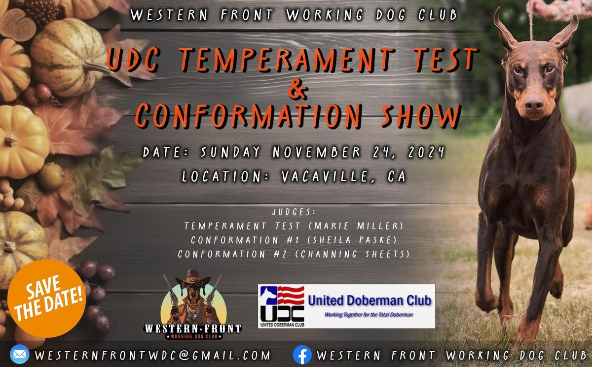 UDC Fall Temperament Test & Conformation Show