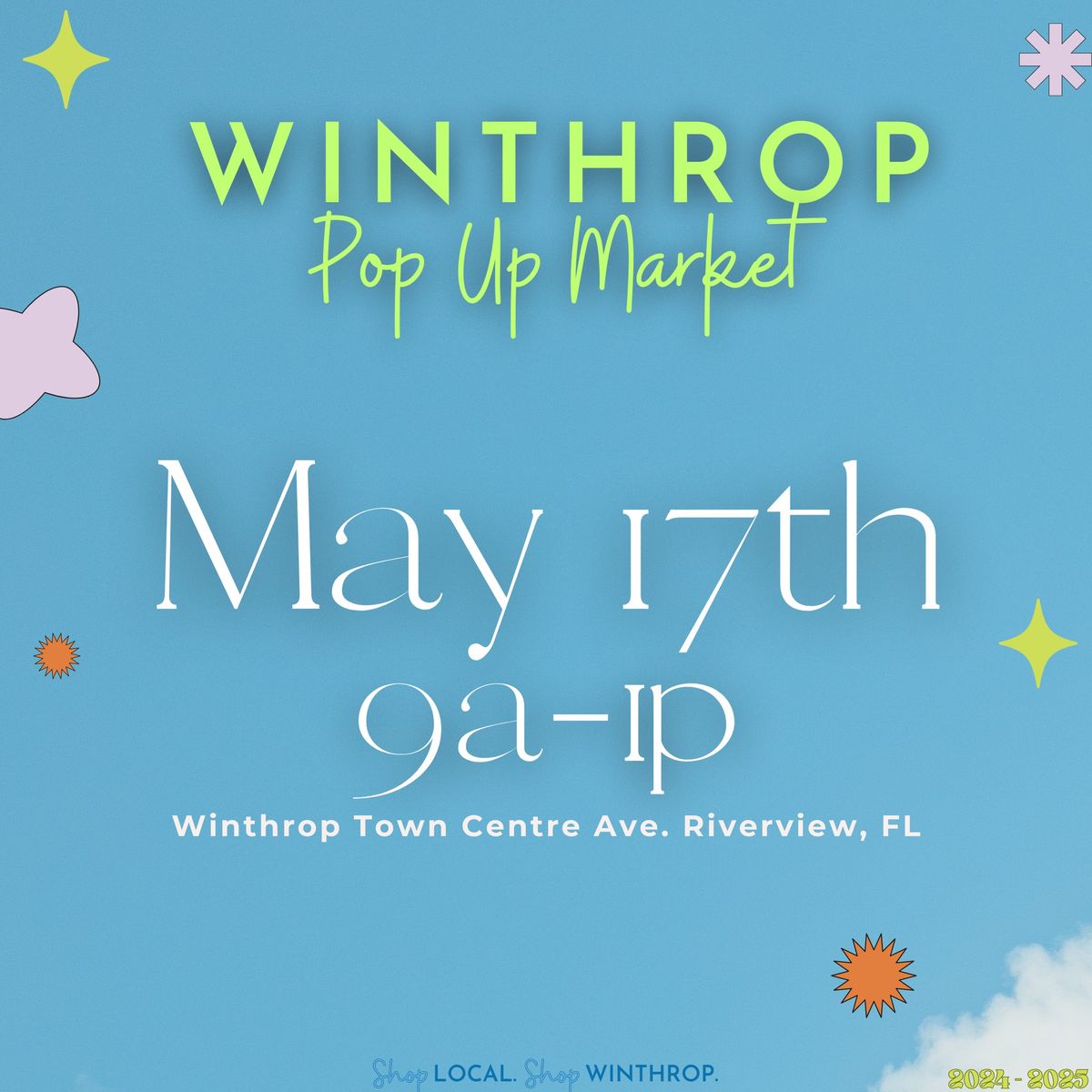 Winthrop Pop Up Market - May