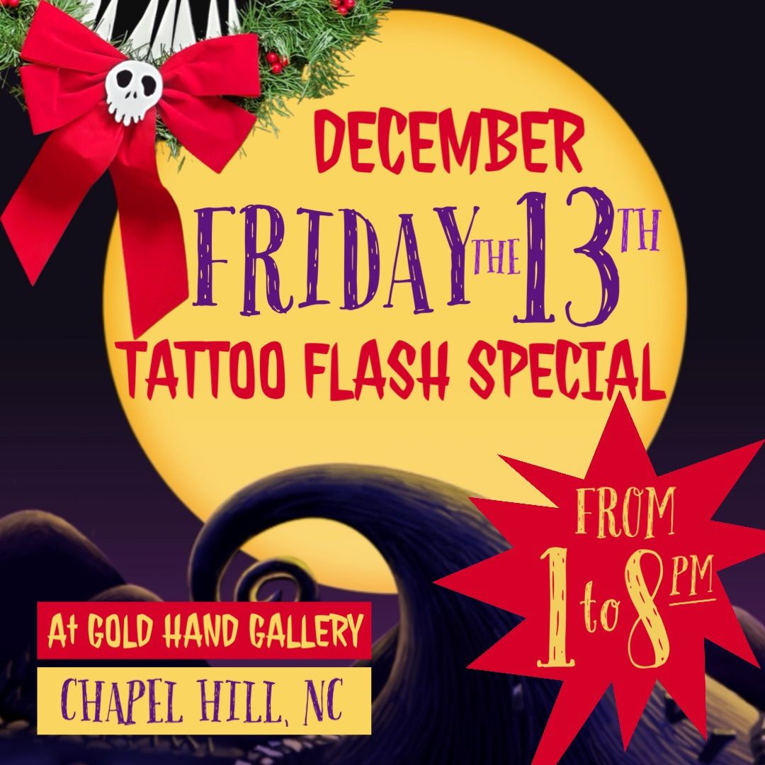 FRIDAY the 13TH TATTOO FLASH SPECIAL