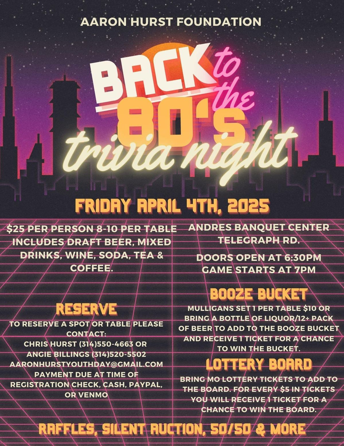 80\u2019s Trivia Night