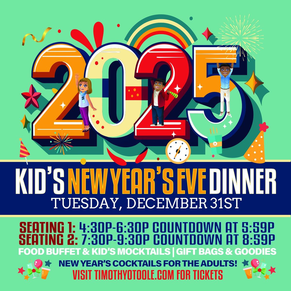 New Year\u2019s Kids Party at O\u2019Toole\u2019s of Libertyville \ud83c\udf86 SOLD OUT