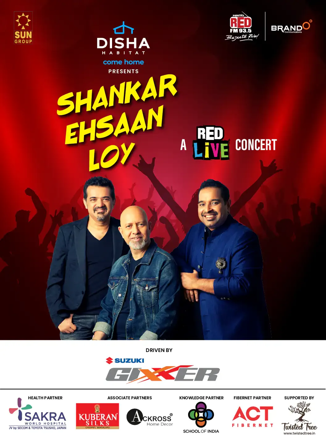 Shankar Ehsaan Loy Live Music event Tickets Bengaluru