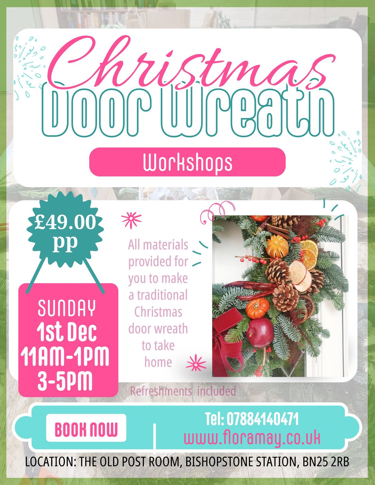 Christmas Door Wreath Workshop