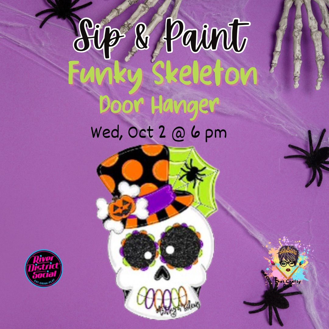 SOLD OUT: Sip & Paint a Funky Skeleton 