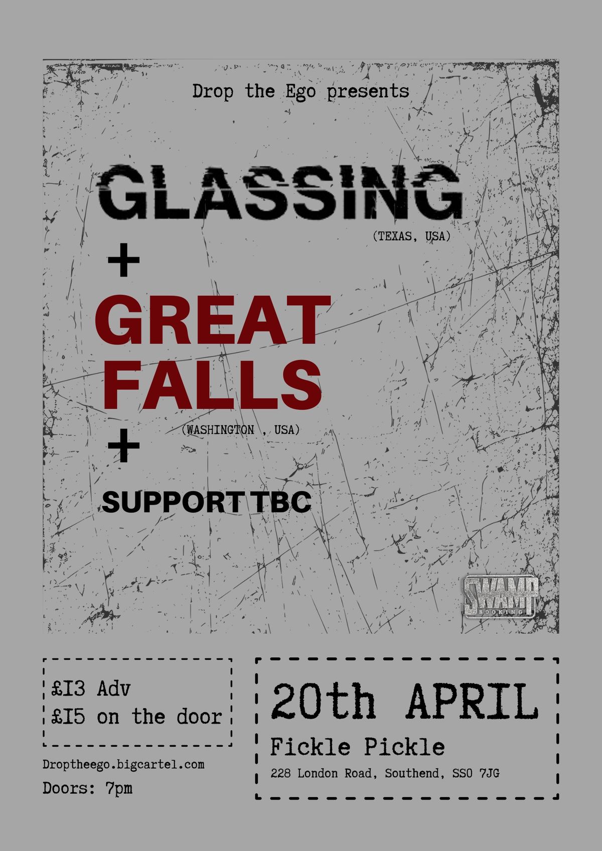 Drop the Ego presents: GLASSING \/ GREAT FALLS