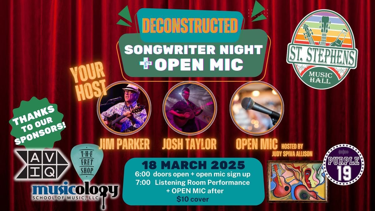 DeConstructed Songwriter Night + Open Mic \ud83c\udfa4 