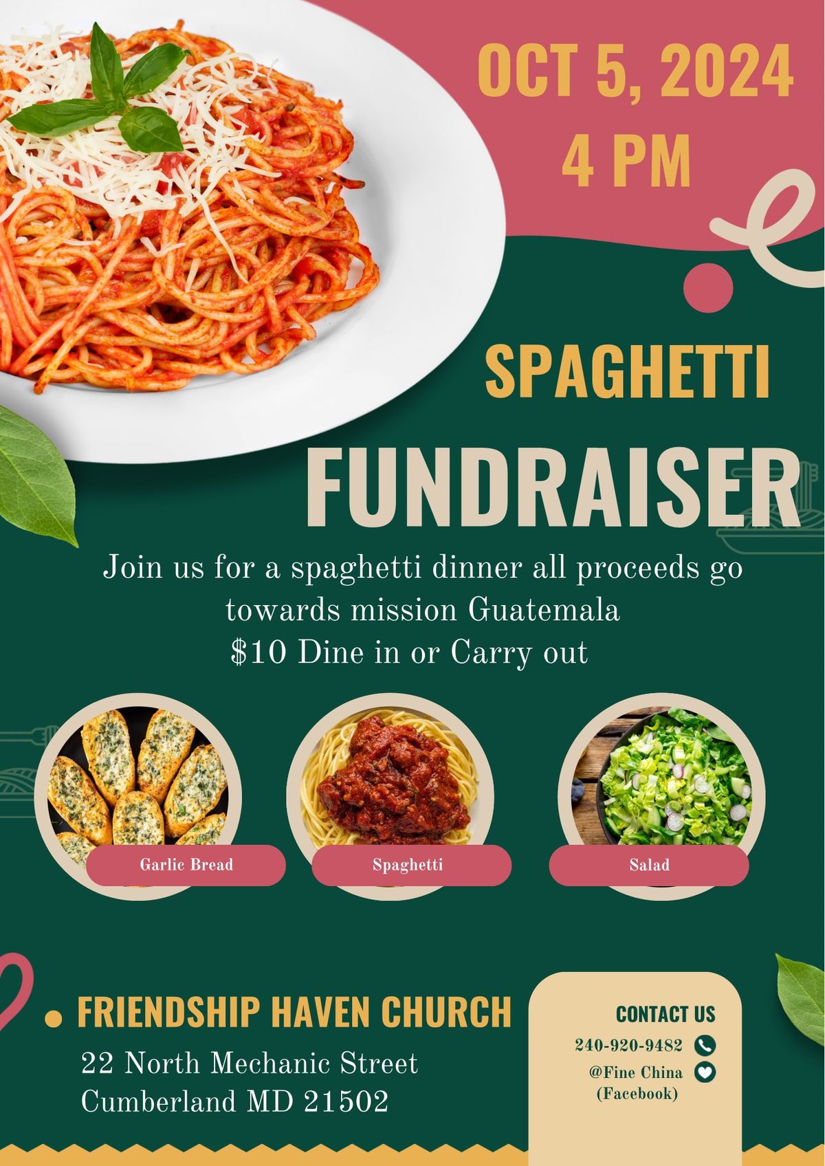 Spaghetti Fundraiser 