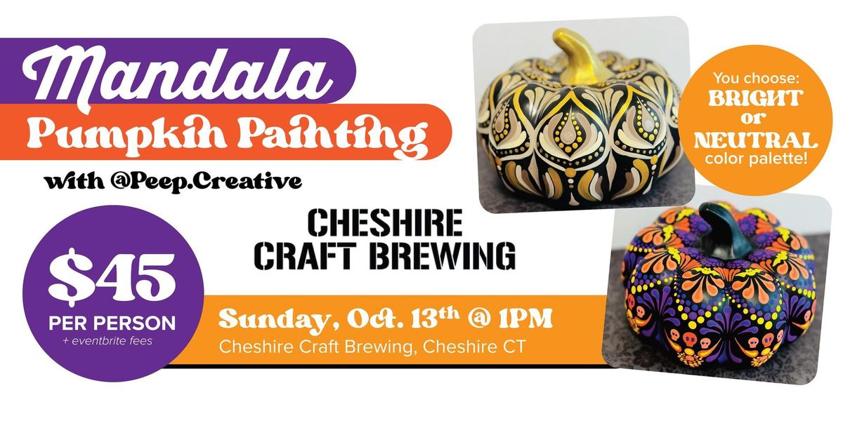 Halloween Mandala Pumpkin Painting at Cheshire Craft Brewing