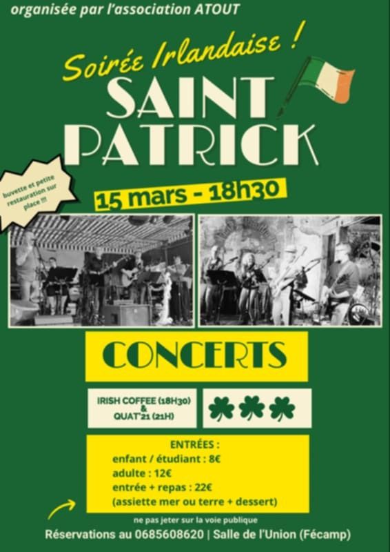 Soir\u00e9e Saint Patrick...mais avec du pop rock aussi :)