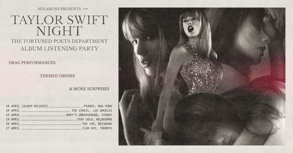 sugarush: Taylor Swift Album Listening Party - Brisbane 