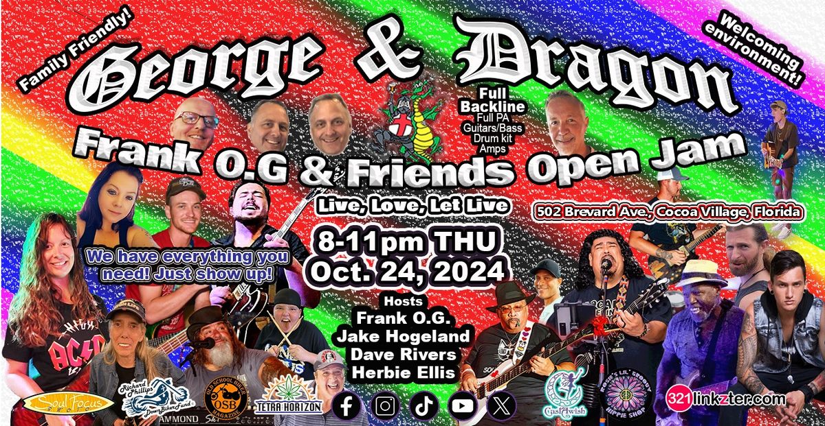 Frank O.G. & Friends OPEN JAM @ GEORGE & DRAGON - THU, Oct. 24, 2024