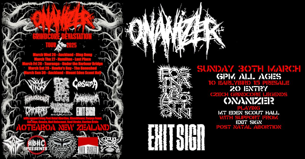 ONANIZER WORLD TOUR OF AOTEAROA - ALL AGES