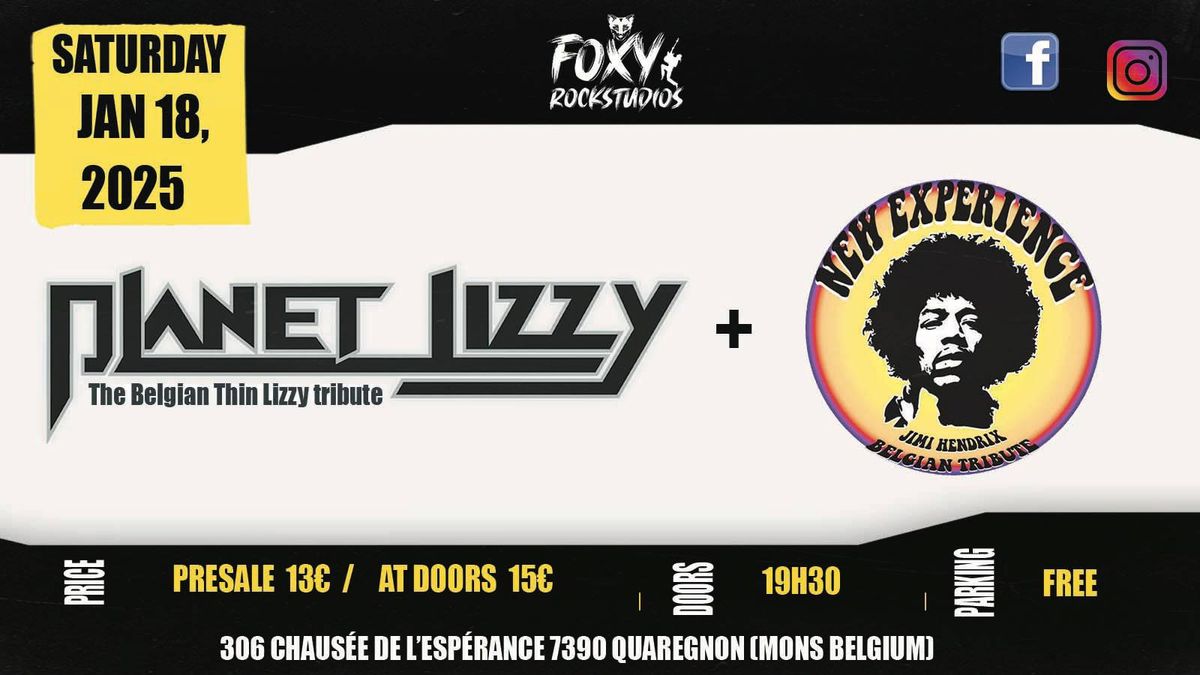 Thin Lizzy tribute (Planet Lizzy) + Jimi Hendrix (New Experience)