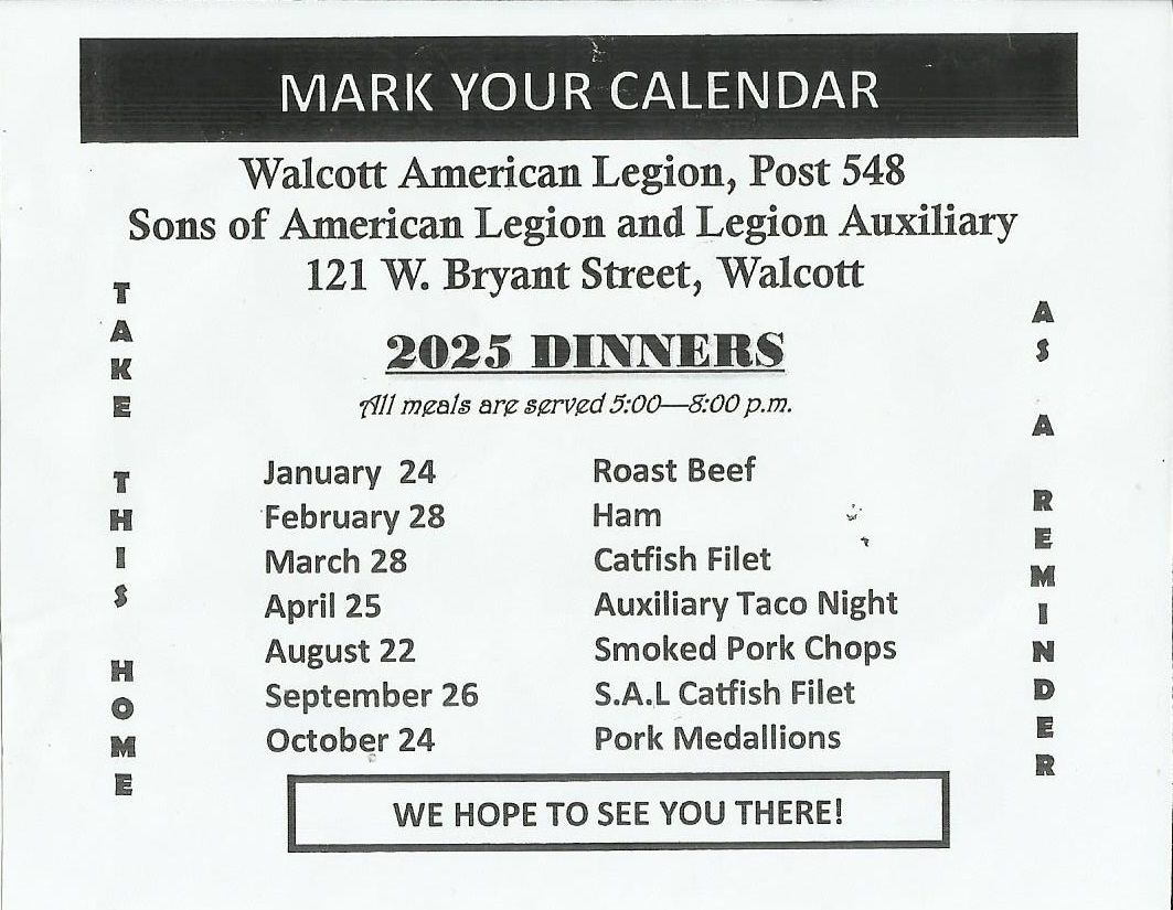 Walcott Legion - Catfish Fillet Dinner