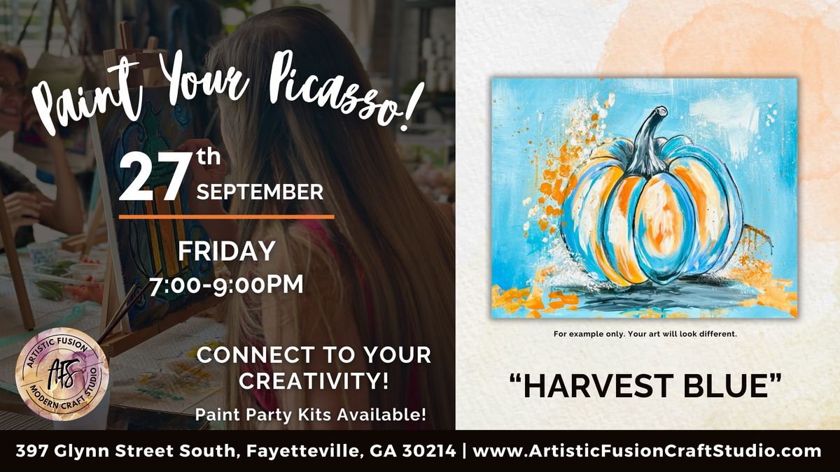 PAINT YOUR PICASSO! - Harvest Blue Pumpkin