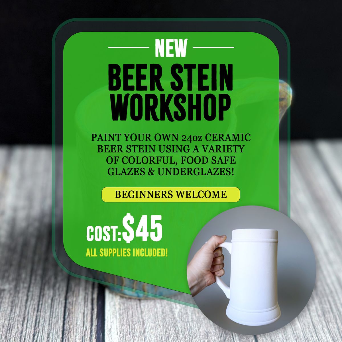 ST. PATRICK'S Beer Stein Workshop @ EDISTO RIVER BREWING