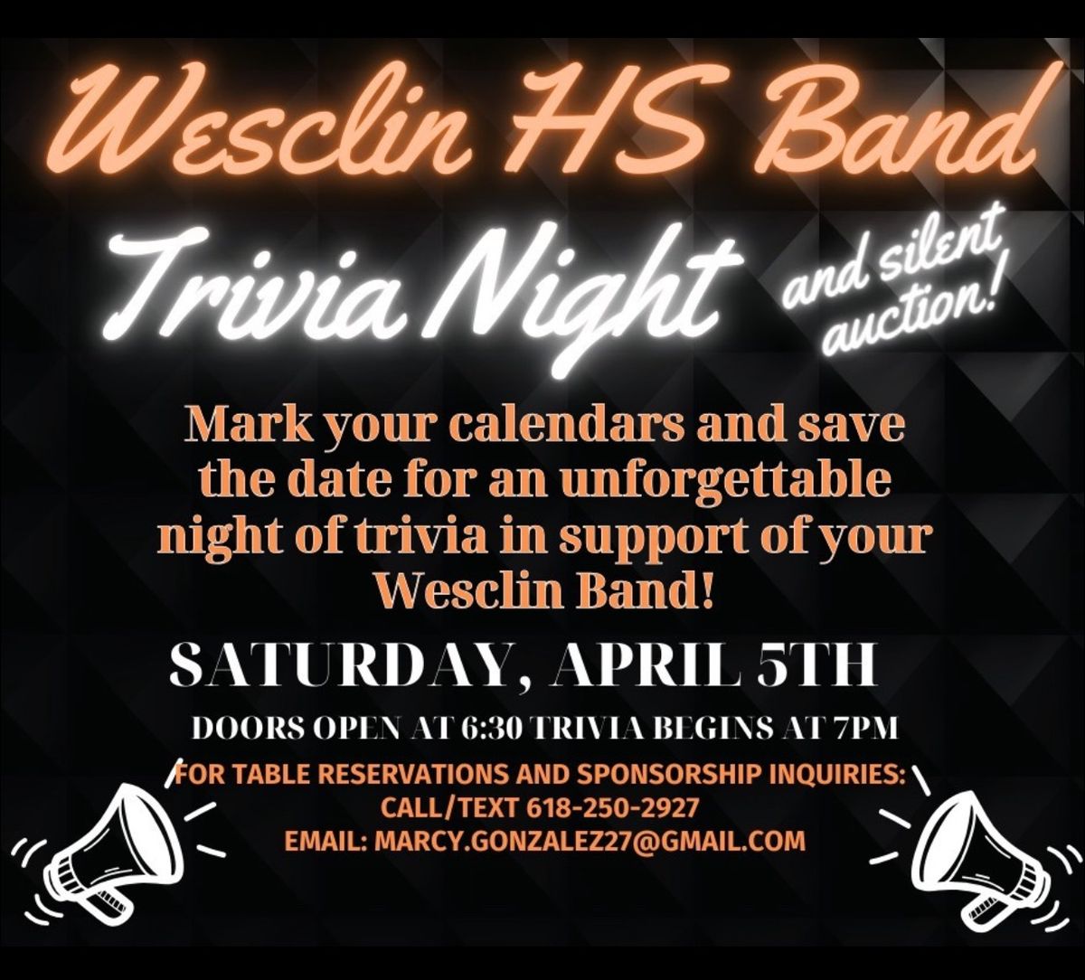 WESCLIN HS BAND TRIVIA NIGHT & SILENT AUCTION