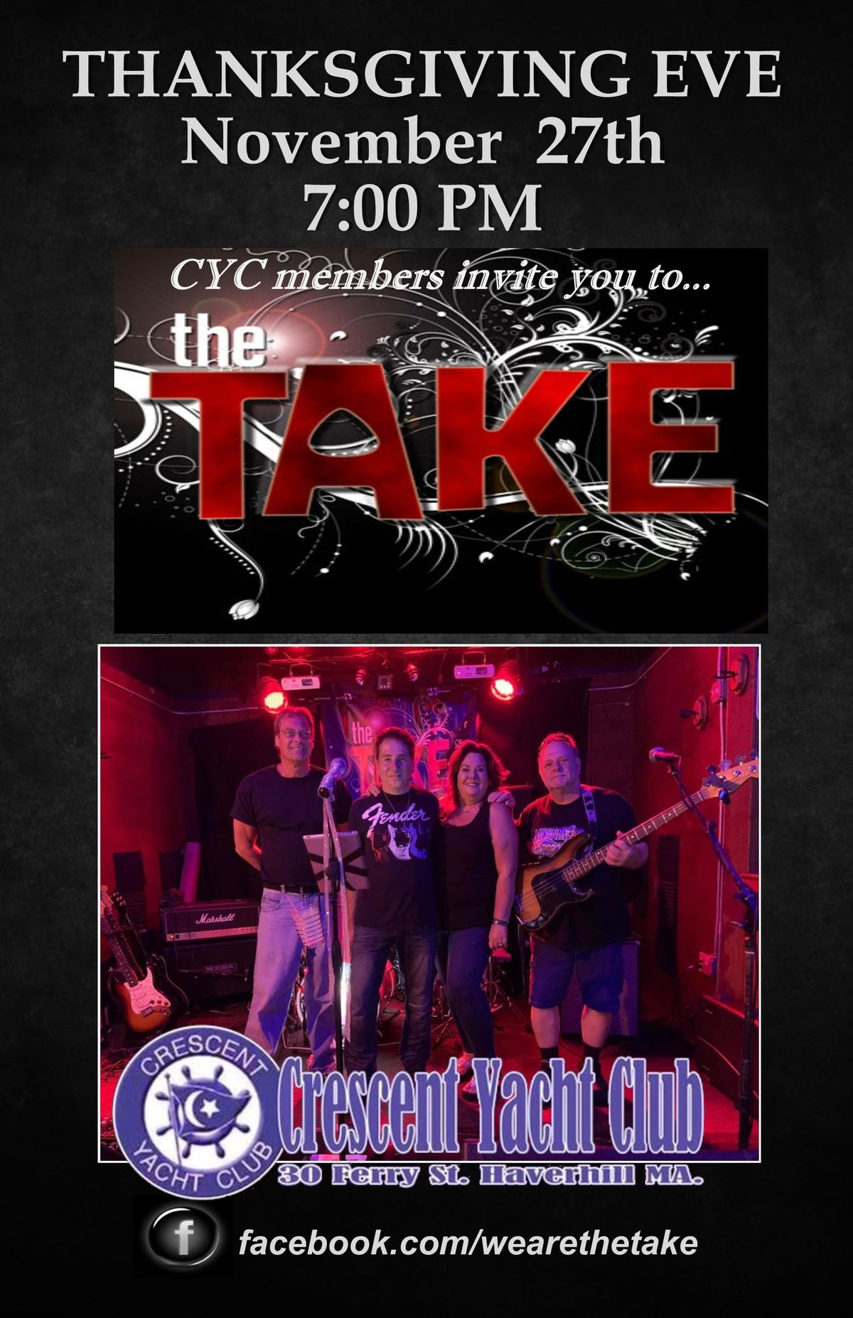 CYC members invite you to Thanksgiving Eve with The Take