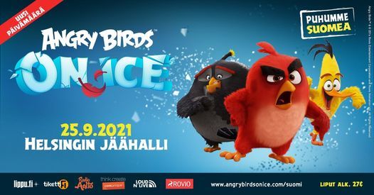 PERUTTU! Angry Birds on Ice -j\u00e4\u00e4show 25.9.2021 Helsinki