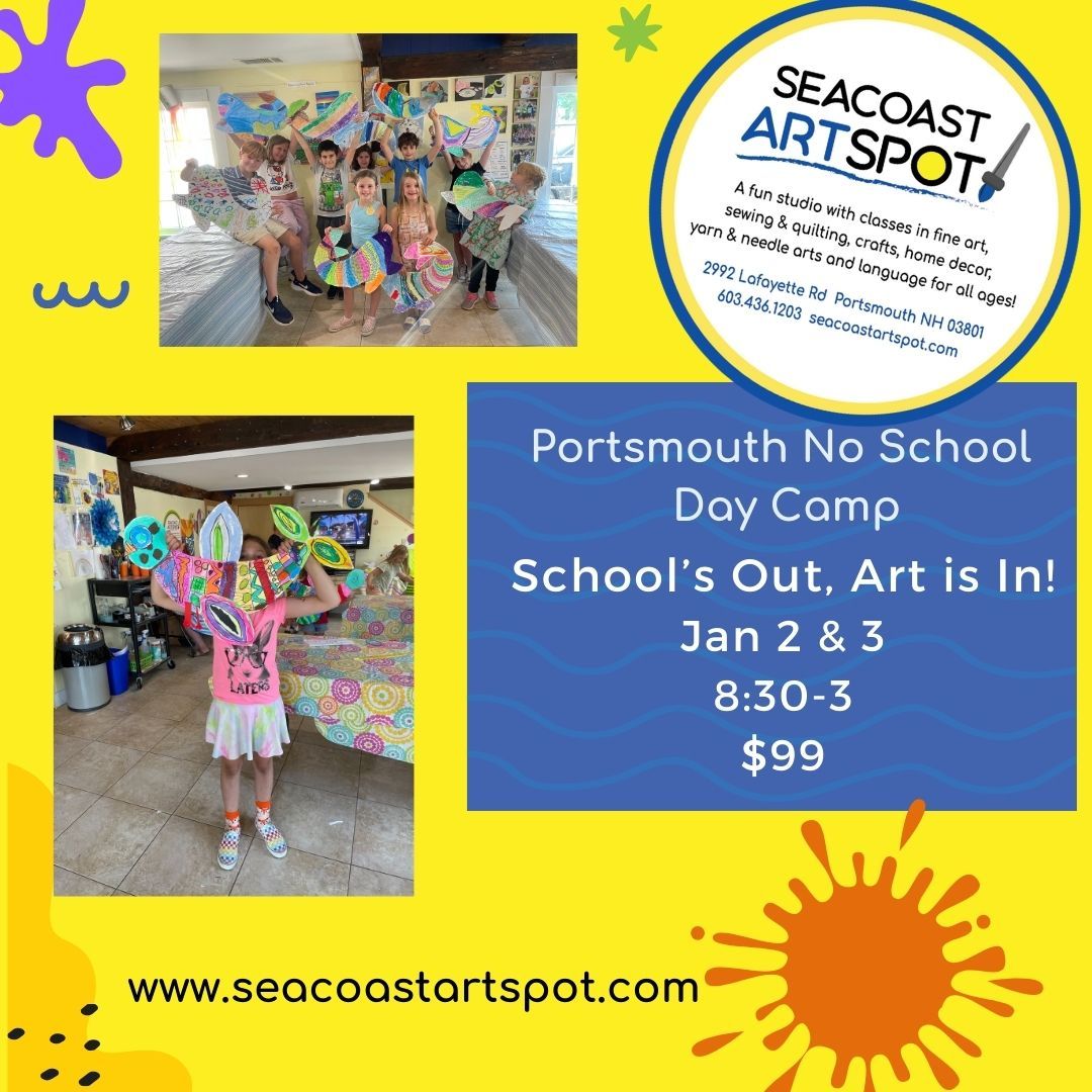 Portsmouth School\u2019s Out, Art is In! Kids Camp $99. ages 6 & up