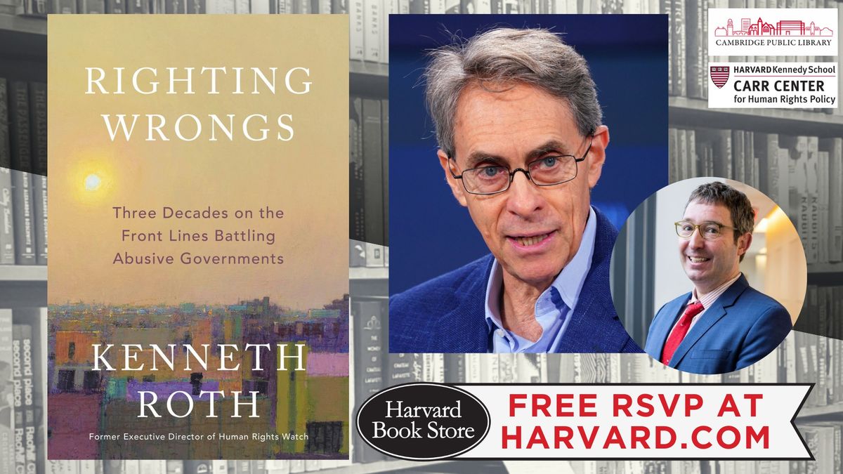 Kenneth Roth at the Cambridge Public Library