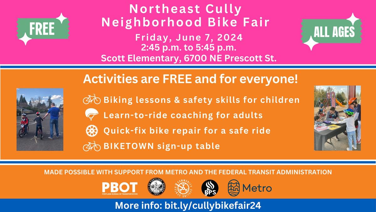 NE Cully Neighborhood Bike Fair