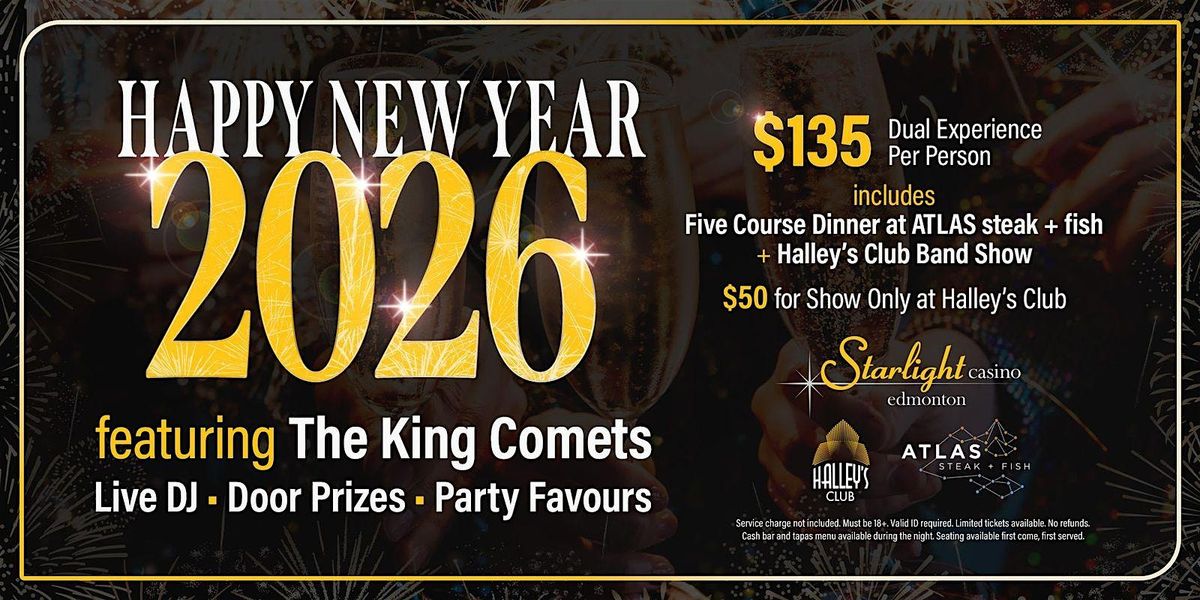 Atlas Steak + Fish & Halley's Club Present  Dual Destination New Years Eve