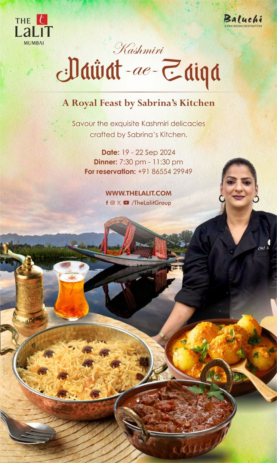 Kashmiri Cuisine Collaboration with The Lalit Mumbai